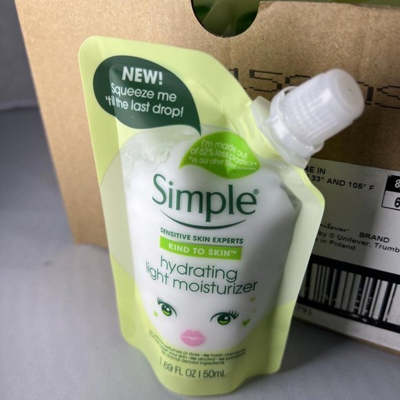 12 Lot  Simple Kind To Skin Mini Hydrating Light Moisturizer 1.69 fl oz 50 ml - Picture 1 of 4